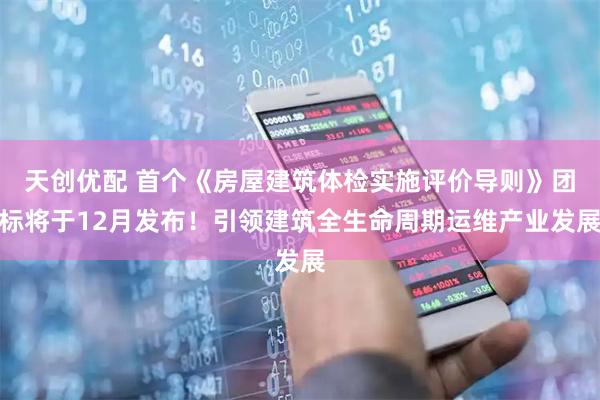 天创优配 首个《房屋建筑体检实施评价导则》团标将于12月发布！引领建筑全生命周期运维产业发展