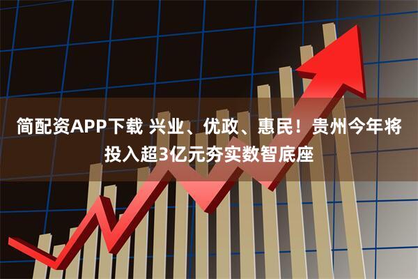简配资APP下载 兴业、优政、惠民！贵州今年将投入超3亿元夯实数智底座